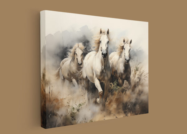 3 wild horses Canvas Art