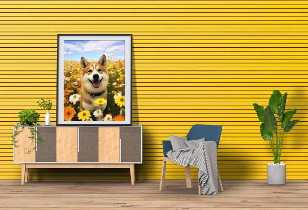 Landscape Wallart, Fancy Dog Decor,