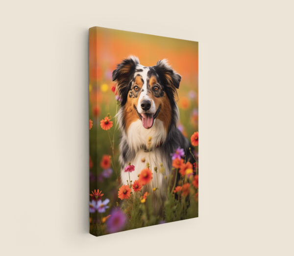 Dog Wallhanging, Landscape flowers,