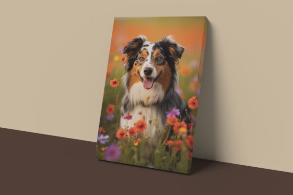 Dog Wallhanging, Landscape flowers,