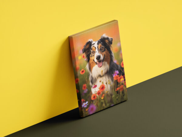 Dog Wallhanging, Landscape flowers,