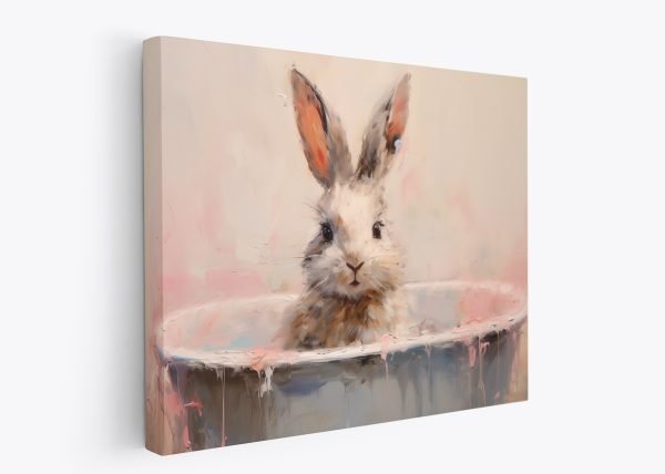 Bunny in a Bathtub CANVAS ART