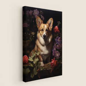 Dog on black background, Dog Wall Art