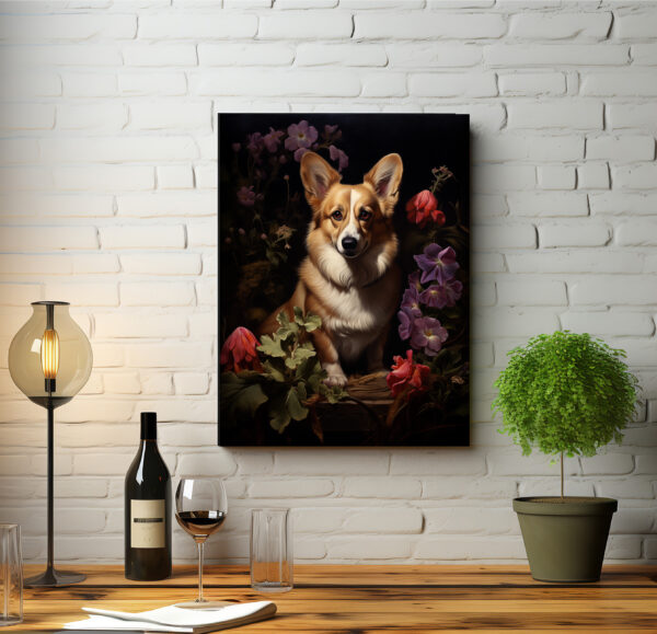 Dog on black background, Dog Wall Art