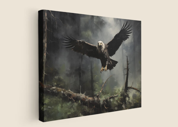 Eagle in the Forest, Living room art, Eagle gift