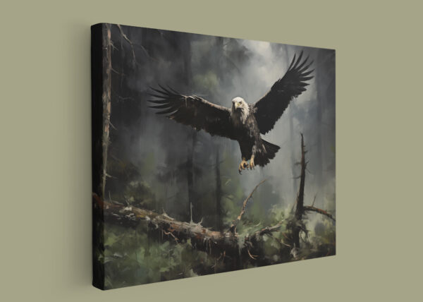 Eagle in the Forest, Living room art, Eagle gift