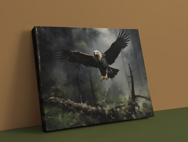 Eagle in the Forest, Living room art, Eagle gift