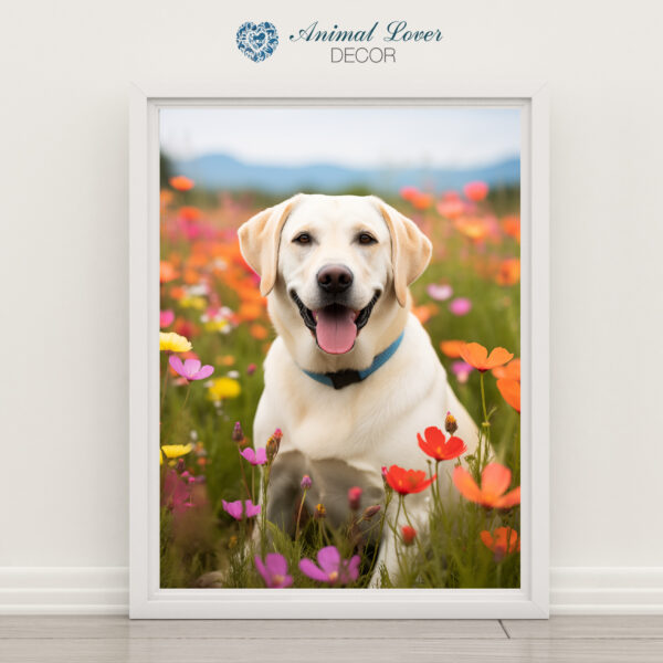 White Labrador Retriever POSTER ART, Labrador Retriever Decore, Dog Decore, Labrador Poster Art, Dog Wallart