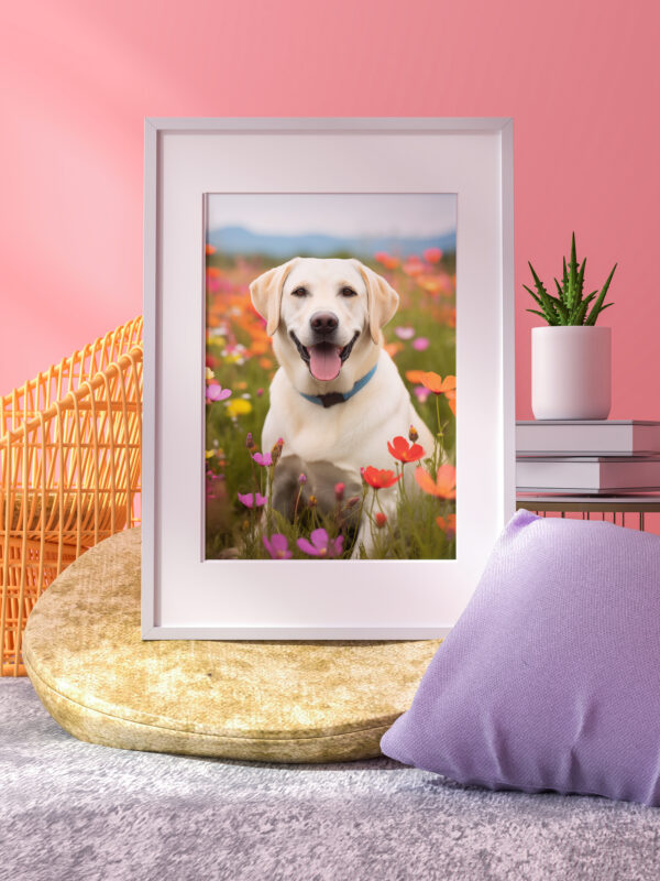 White Labrador Retriever POSTER ART, Labrador Retriever Decore, Dog Decore, Labrador Poster Art, Dog Wallart - Image 3