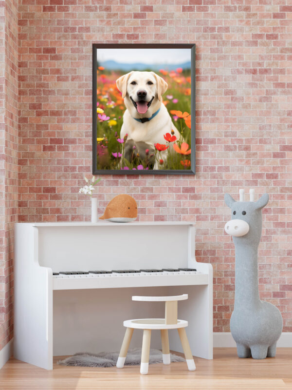 White Labrador Retriever POSTER ART, Labrador Retriever Decore, Dog Decore, Labrador Poster Art, Dog Wallart - Image 4