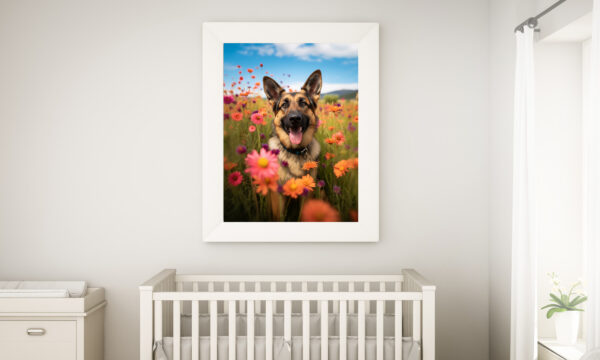 Landscape Wallart, Fancy Dog Decor,