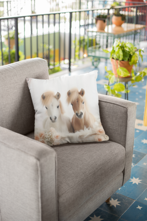 Pony Pillow, Pony Gift, Bedroom Decor, Pony Home Decore, Horse Pillow, Horse decor, Spun Polyester Square Pillow - Image 5