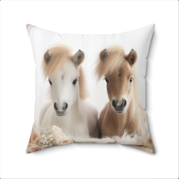 Pony Pillow, Pony Gift, Bedroom Decor, Pony Home Decore, Horse Pillow, Horse decor, Spun Polyester Square Pillow