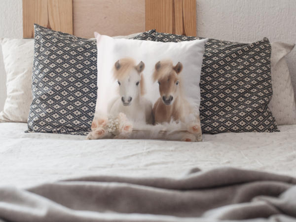 Pony Pillow, Pony Gift, Bedroom Decor, Pony Home Decore, Horse Pillow, Horse decor, Spun Polyester Square Pillow - Image 9