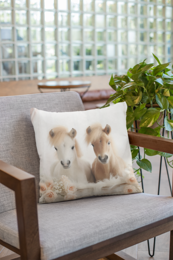 Pony Pillow, Pony Gift, Bedroom Decor, Pony Home Decore, Horse Pillow, Horse decor, Spun Polyester Square Pillow - Image 4