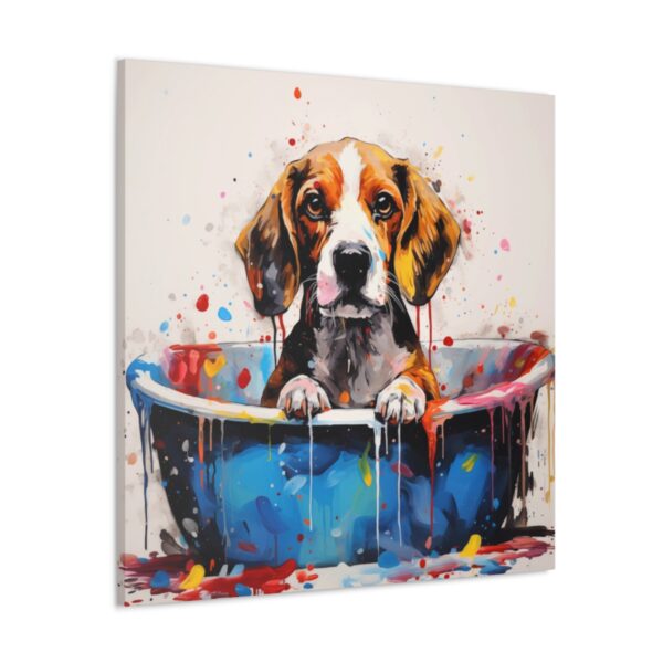 Beagle in Tub CANVAS ART | Dog Canvas Art, Artful Canvas Art, Gifted Dog Art, Colorful Dog Art, Canvas Artful Wallart - Image 9