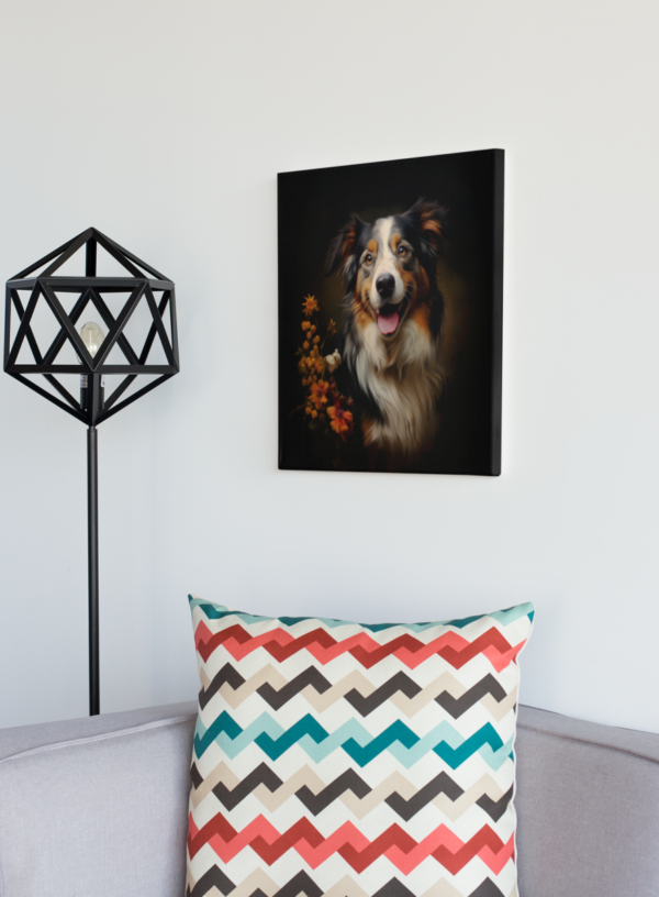 Australian Shepherd CANVAS ART | Dark Cottagecore Dog Canvas Art, Canvas Art, Dog Art Gift, Australian Shepherd Wallart - Image 8