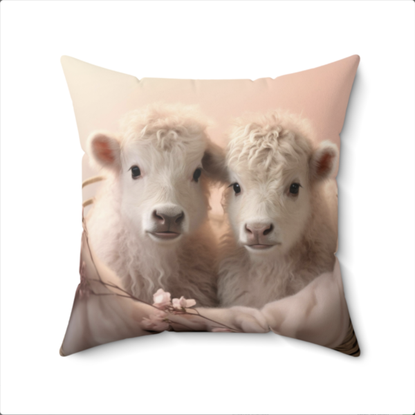 Baby Buffalo Pillow, Buffalo Gift, Bedroom Decor, Buffalo Home Decore, Baby Buffalo Pillow, Polyester Square Pillow