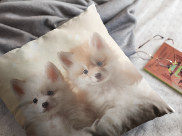 Baby Fox Pillow, Baby Fox Gift, Bedroom Decor, Baby Fox Home Decore, Fox Pillow, Fox decor, Spun Polyester Square Pillow - Image 3