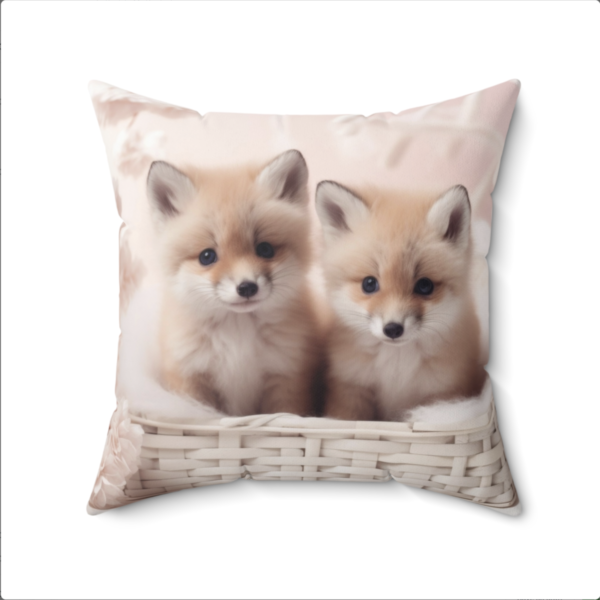 Baby Fox Pillow, Baby Fox Gift, Bedroom Decor, Fox Home Decore, Fox Pillow, Fox decor, Polyester Square Pillow