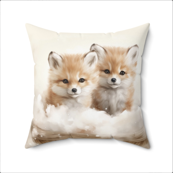 Baby Fox Pillow, Baby Fox Gift, Bedroom Decor, Baby Fox Home Decore, Fox Pillow, Fox decor, Square Pillow