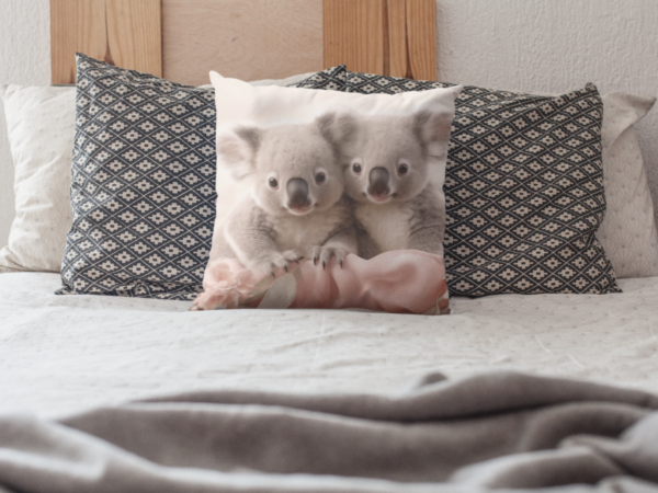 Baby Koala Pillow, Koala Gift, Bedroom Decor, Koala Bear Home Decore, Bear Pillow, Kid bedroom, Polyester Square Pillow - Image 5