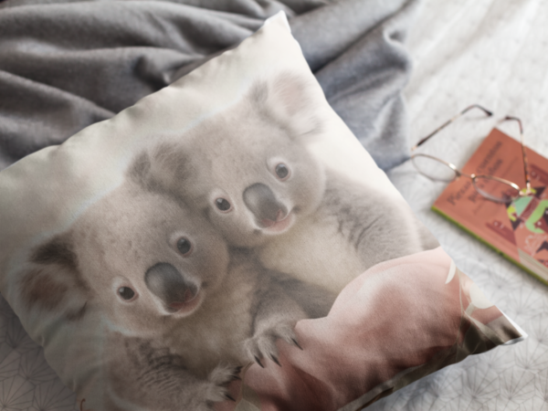 Baby Koala Pillow, Koala Gift, Bedroom Decor, Koala Bear Home Decore, Bear Pillow, Kid bedroom, Polyester Square Pillow - Image 4