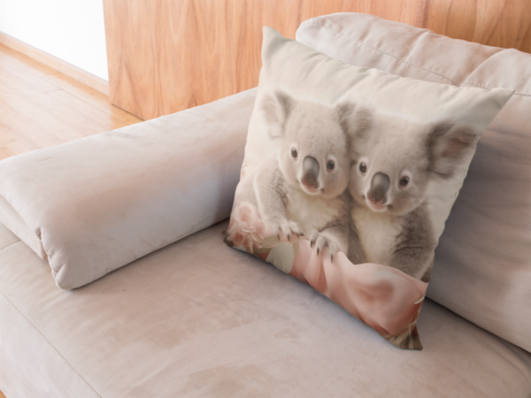 Baby Koala Pillow, Koala Gift, Bedroom Decor, Koala Bear Home Decore, Bear Pillow, Kid bedroom, Polyester Square Pillow - Image 8