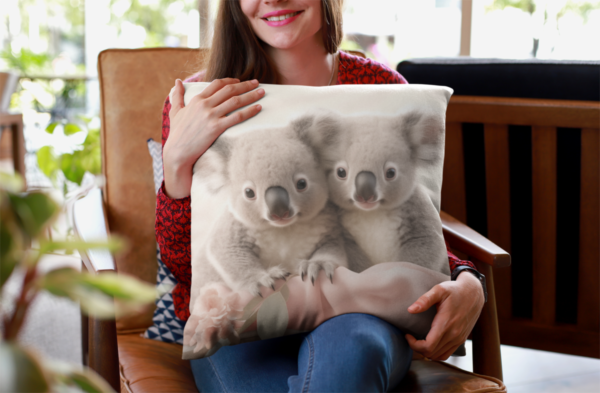 Baby Koala Pillow, Koala Gift, Bedroom Decor, Koala Bear Home Decore, Bear Pillow, Kid bedroom, Polyester Square Pillow - Image 6