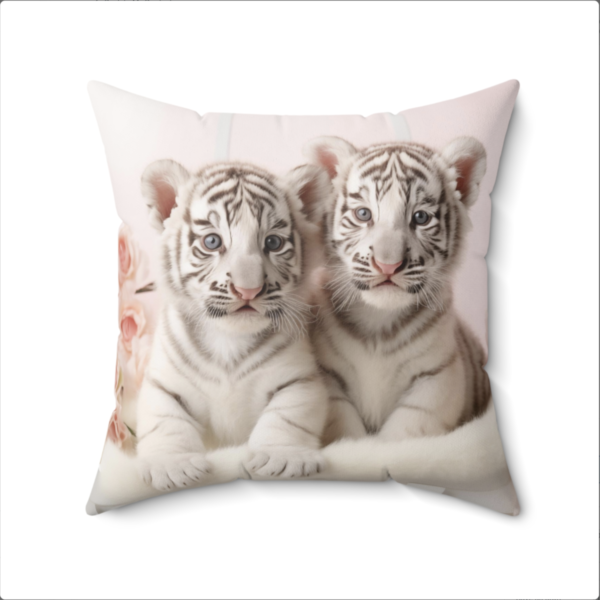 Baby Tiger Pillow, Tiger Gift, Bedroom Decor, Tiger Home Decore, Tiger Pillow, Tiger decor, Polyester Square Pillow