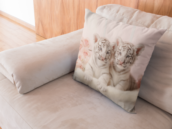 Baby Tiger Pillow, Tiger Gift, Bedroom Decor, Tiger Home Decore, Tiger Pillow, Tiger decor, Polyester Square Pillow - Image 8