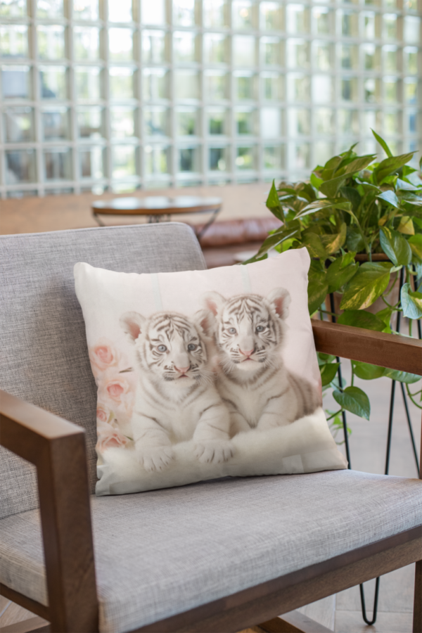 Baby Tiger Pillow, Tiger Gift, Bedroom Decor, Tiger Home Decore, Tiger Pillow, Tiger decor, Polyester Square Pillow - Image 6