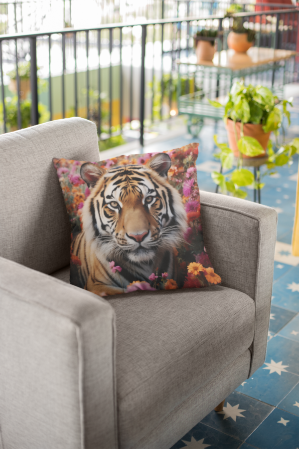 Bengal Tiger Pillow, Tiger Gift, Bedroom Decor, Bengal Tiger Home Decore, Tiger decor, Polyester Square Pillow - Image 7