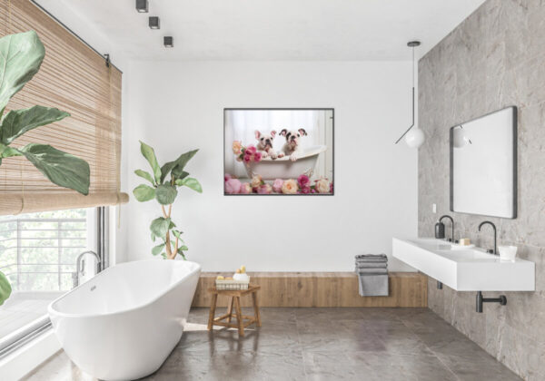 Bulldog Puppies in a Bathtub, INSTANT DOWNLOADS, Bulldog Wall Art, Bathroom Dog Art, Bathroom Decor, Dog Art - Image 5