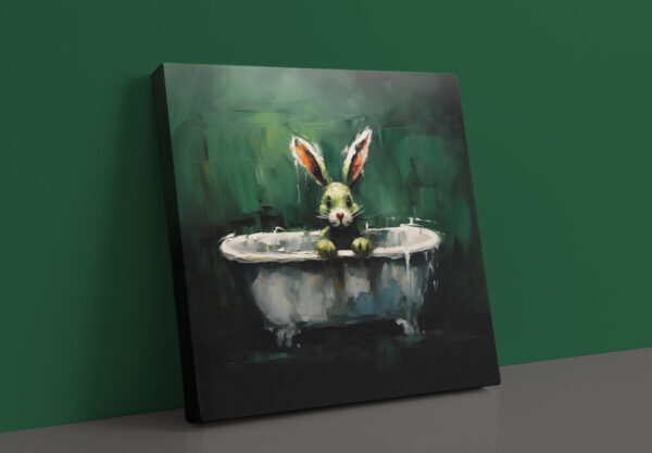 Bunny in Tub CANVAS ART | Bunny Canvas Art, Artful Canvas, Gifted Bunny Art, Colorful Bunny Art, Canvas Artful Wallart - Image 8