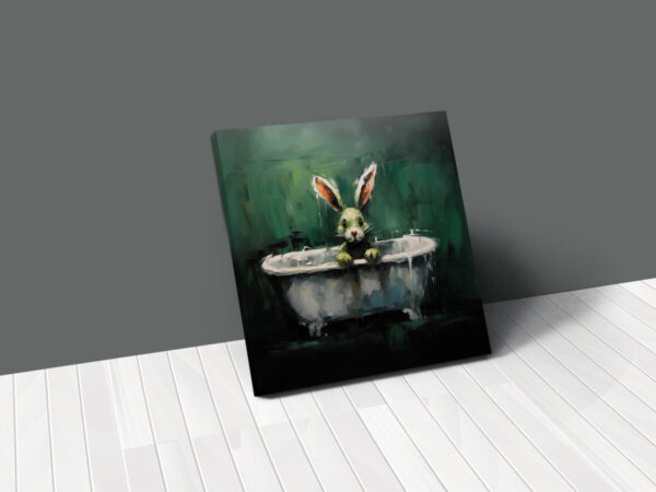 Bunny in Tub CANVAS ART | Bunny Canvas Art, Artful Canvas, Gifted Bunny Art, Colorful Bunny Art, Canvas Artful Wallart - Image 6