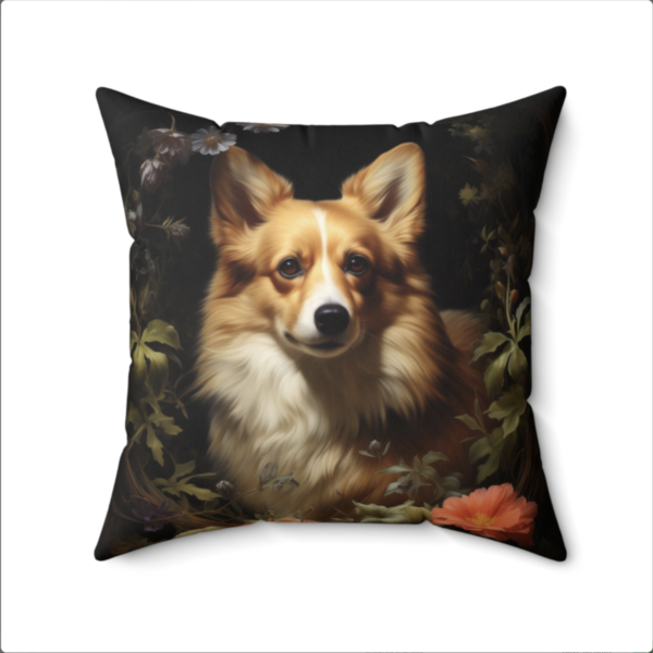 Pembroke Welsh Corgi Pillow, Corgi Gift, Bedroom Decor, Home Decore, Dog Pillow, Spur Polyester Square Pillow - Image 2