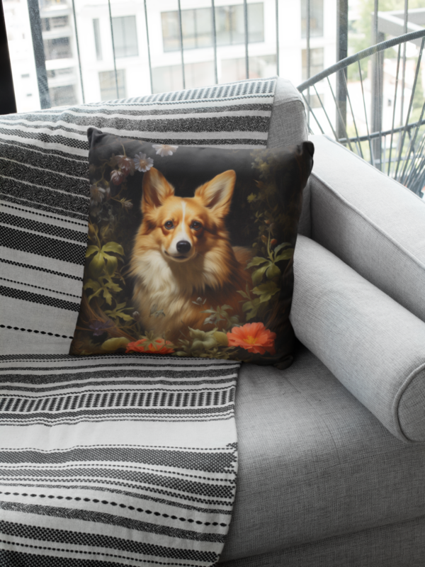 Pembroke Welsh Corgi Pillow, Corgi Gift, Bedroom Decor, Home Decore, Dog Pillow, Spur Polyester Square Pillow - Image 9