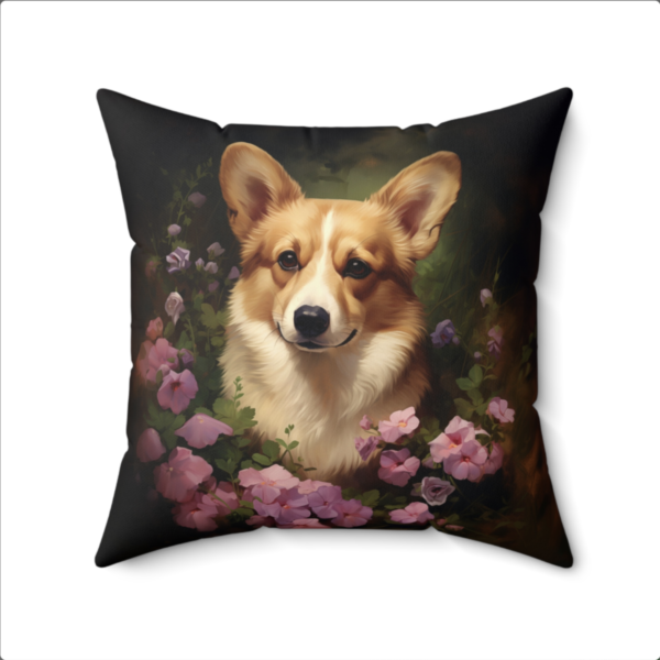 Pembroke Welsh Corgi Pillow, Corgi Gift, Bedroom Decor, Home Decore, Dog Pillow, Spun Polyester Square Pillow