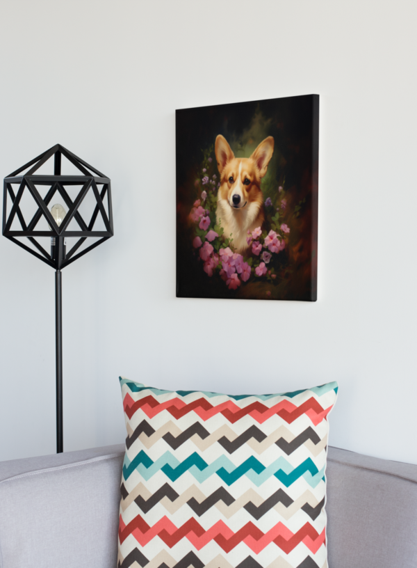 Pembroke Welsh Corgi Square CANVAS ART Dark Cottagecore Dog Canvas  Art, Dog Art Gift, Dog Wallart - Image 8