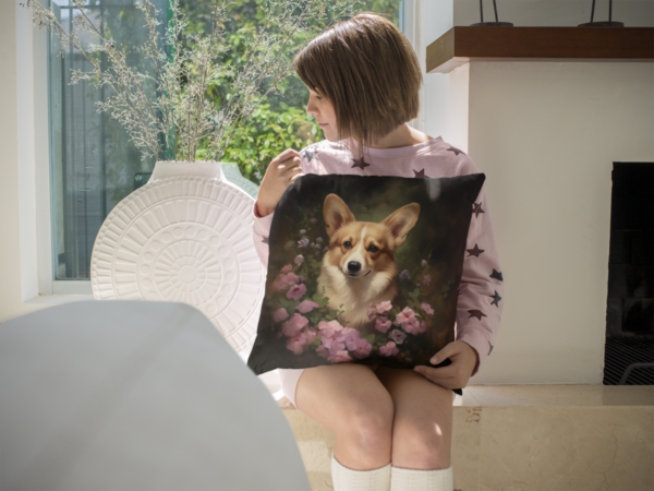 Pembroke Welsh Corgi Pillow, Corgi Gift, Bedroom Decor, Home Decore, Dog Pillow, Spun Polyester Square Pillow - Image 9