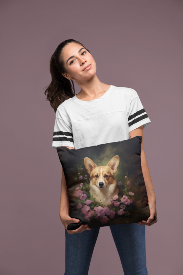 Pembroke Welsh Corgi Pillow, Corgi Gift, Bedroom Decor, Home Decore, Dog Pillow, Spun Polyester Square Pillow - Image 7