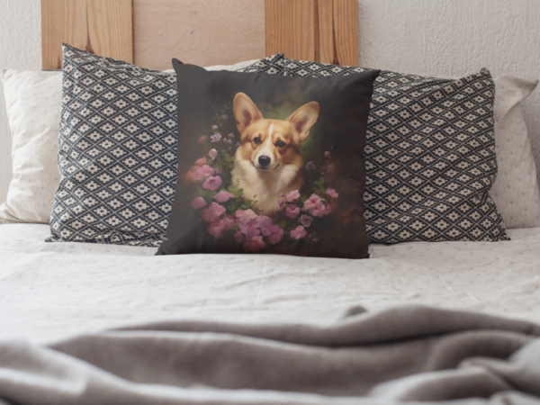 Pembroke Welsh Corgi Pillow, Corgi Gift, Bedroom Decor, Home Decore, Dog Pillow, Spun Polyester Square Pillow - Image 4