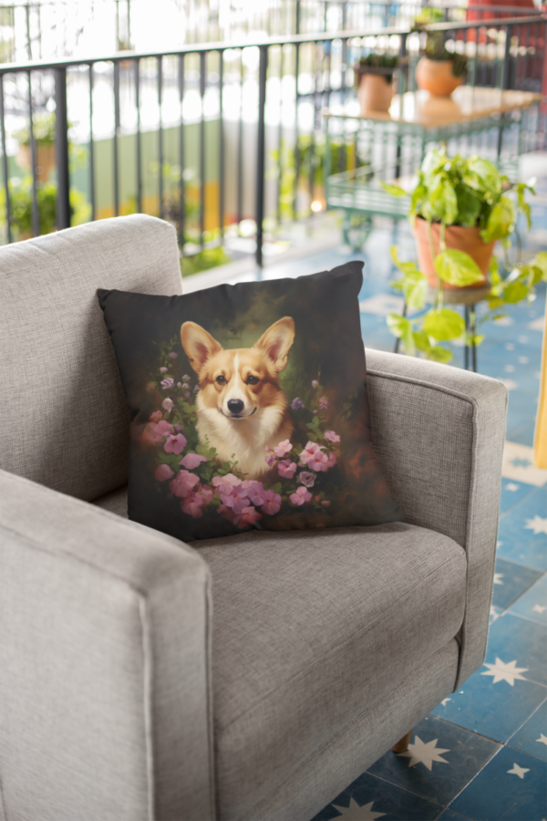 Pembroke Welsh Corgi Pillow, Corgi Gift, Bedroom Decor, Home Decore, Dog Pillow, Spun Polyester Square Pillow - Image 8