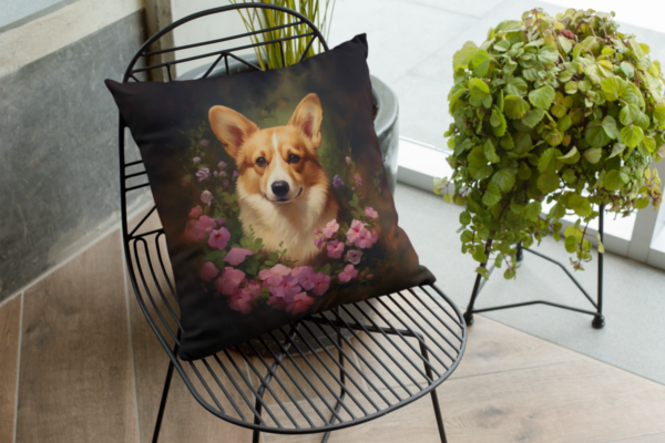 Pembroke Welsh Corgi Pillow, Corgi Gift, Bedroom Decor, Home Decore, Dog Pillow, Spun Polyester Square Pillow - Image 6