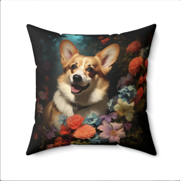 Pembroke Welsh Corgi Pillow, Corgi Gift, Bedroom Decor, Home Decore, Dog Pillow, Spun Polyester Square Pillow - Image 2