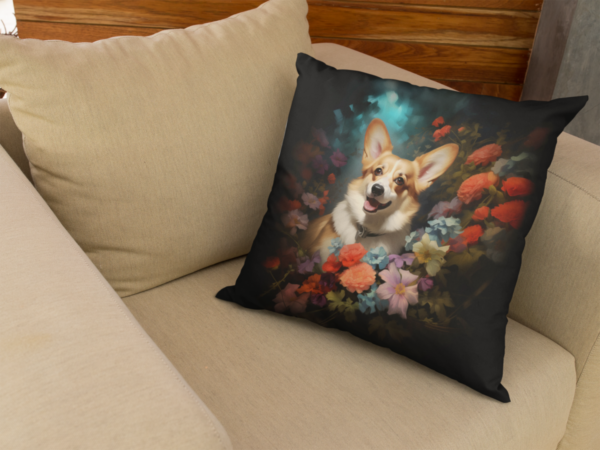 Pembroke Welsh Corgi Pillow, Corgi Gift, Bedroom Decor, Home Decore, Dog Pillow, Spun Polyester Square Pillow - Image 6