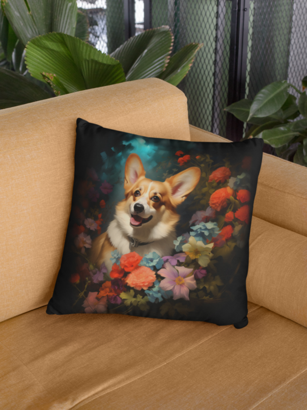 Pembroke Welsh Corgi Pillow, Corgi Gift, Bedroom Decor, Home Decore, Dog Pillow, Spun Polyester Square Pillow - Image 9