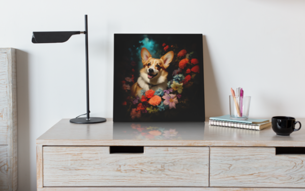 Pembroke Welsh Corgi CANVAS ART Dark Cottagecore Dog Canvas  Dog Art Gift, Pembroke Welsh Corgi Wallart - Image 5