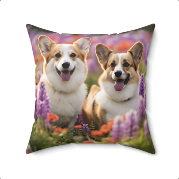 Corgis Pillow, Corgi Gift, Bedroom Decor, Corgi Home Decore, Corgi Pillow, Corgi decor, Spun Polyester Square Pillow